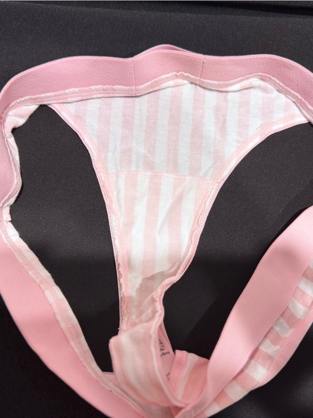 Victoria's Secret Pink & White Striped Bralette with Logo Patch - Picture 5 of 8